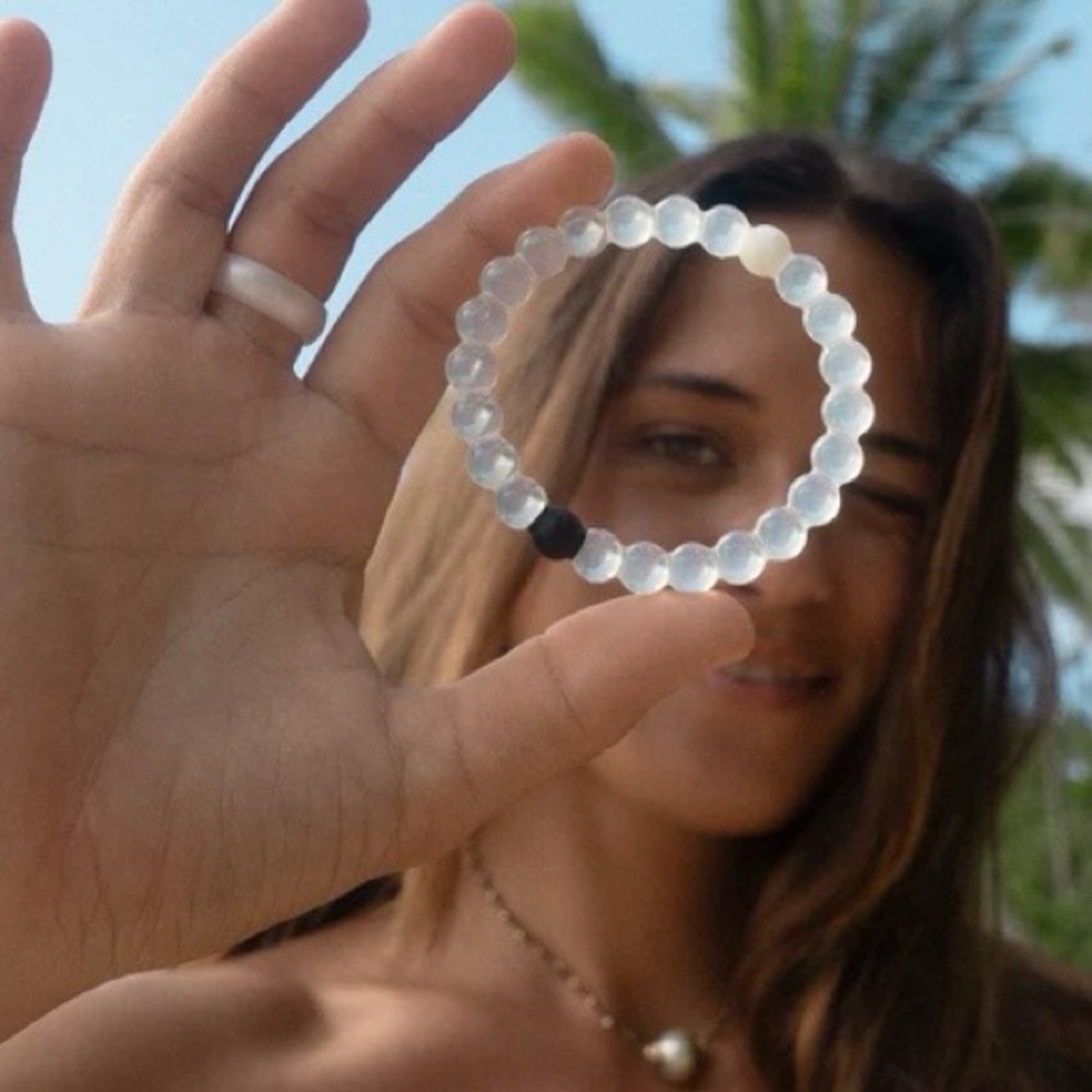 Lokai Classic Bracelet Clear with Black & White Accents - 1 Bracelet